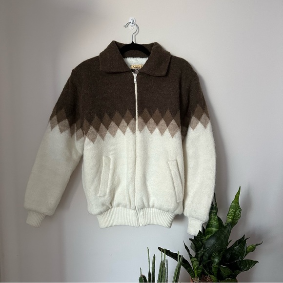 Vintage Arctic Fox Wool Sherpa Zipup Jacket - Picture 1 of 9